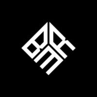 design del logo della lettera bmr su sfondo nero. bmr creative iniziali lettera logo concept. disegno della lettera bmr. vettore