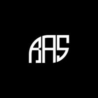 design del logo della lettera ras su sfondo nero. ras creative iniziali lettera logo concept. disegno della lettera ras. vettore