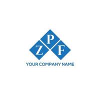 zpf lettera logo design su sfondo bianco. zpf creative iniziali lettera logo concept. disegno della lettera zpf. vettore
