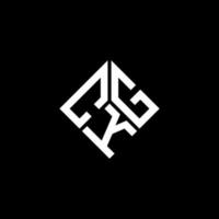 ckg lettera logo design su sfondo nero. ckg creative iniziali lettera logo concept. disegno della lettera ckg. vettore