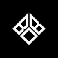 bob lettera logo design su sfondo nero. bob creative iniziali lettera logo concept. disegno della lettera di bob. vettore