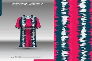 modello di jersey sportivo e t-shirt mockup vettoriale di design in jersey sportivo. design sportivo per calcio, corse, maglie da gioco. vettore.