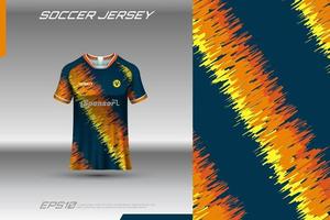 modello di jersey sportivo e t-shirt mockup vettoriale di design in jersey sportivo. design sportivo per calcio, corse, maglie da gioco. vettore.