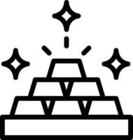 illustrazione del design dell'icona di vettore di barre d'oro