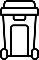 illustrazione del design dell'icona del vettore del cestino