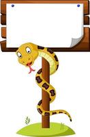 serpente marrone cartone animato vettore