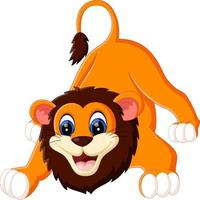 illustrazione del simpatico cartone animato leone bambino vettore