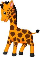 simpatico cartone animato giraffa vettore