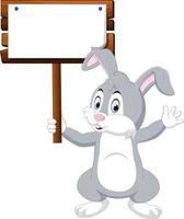 simpatico cartone animato coniglio vettore