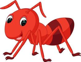 cartone animato di formica rossa vettore