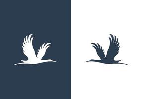 disegno del logo della cicogna vettore