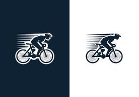 design del logo della bicicletta da ciclismo vettore