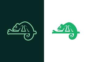 disegno del logo camaleonte vettore