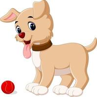 simpatico cartone animato cane vettore