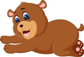illustrazione del simpatico cartone animato orso vettore