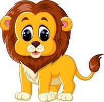 illustrazione del simpatico cartone animato leone bambino vettore