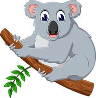 simpatico cartone animato di koala grasso vettore