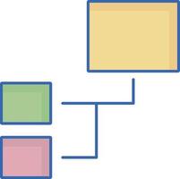 icona del vettore isolato del diagramma di flusso che può essere facilmente modificata o modificata