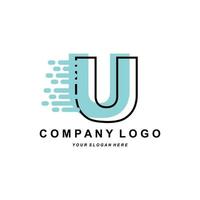 logo lettera u design del marchio aziendale, illustrazione del carattere vettoriale