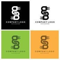 logo della lettera b, alfabeto delle icone vettoriali, illustrazione del design iniziale del marchio dell'azienda, serigrafia vettore