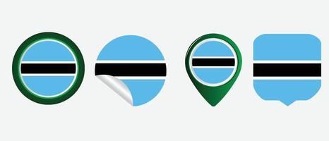 bandiera del Botswana. icona piatta simbolo illustrazione vettoriale