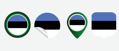 bandiera dell'estonia. icona piatta simbolo illustrazione vettoriale