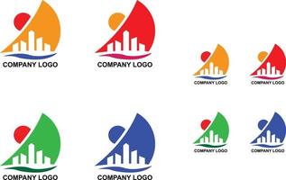 design del logo astratto per la tua azienda vettore