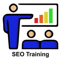 icona illustrazione vettoriale di formazione seo