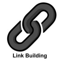 icona link building illustrazione vettoriale