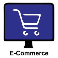 illustrazione vettoriale di e-commerce di icone