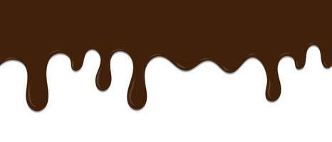 modello senza cuciture di gocciolamento di cioccolato fuso. sfondo di dessert con cioccolato fuso. modello senza cuciture della bandiera. illustrazione vettoriale