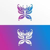 modello astratto di vettore di progettazione di logo della farfalla