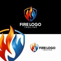 modello di vettore logo fiamma fuoco