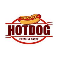 illustrazione vettoriale del logo hot dog