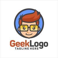 vettore del modello di progettazione logo geek