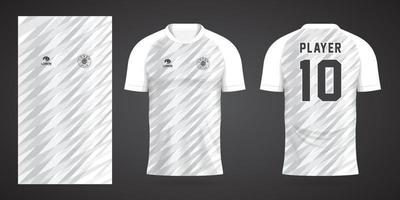 modello di design sportivo maglia bianca da calcio vettore