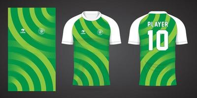modello di design sportivo maglia da calcio verde vettore