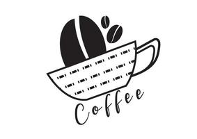 disegno vettoriale del modello del logo del caffè, vettore della tazza