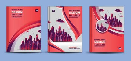 set di modelli di copertina, relazione annuale 2020, modello di volantino per brochure aziendale, pubblicità, profilo aziendale, annunci su riviste, libro, poster, vettore di sfondo astratto arancione, formato A4