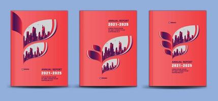 set di modelli di copertina per brochure aziendale, relazione annuale 2020, modello di volantino per brochure aziendale, pubblicità, profilo aziendale, annunci di riviste, libro, poster, vettore di sfondo astratto arancione, formato A4