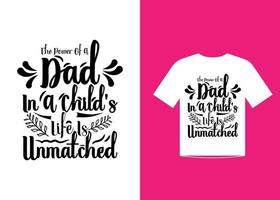 vettore di disegno del modello di t-shirt con citazioni per la festa del papà