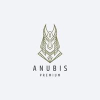 illustrazione vettoriale del modello di progettazione dell'icona del logo della linea mono di lusso anubis