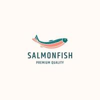 illustrazione vettoriale del modello di progettazione dell'icona del logo del pesce salmone