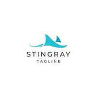 stingray animale logo icona modello di progettazione vettore piatto