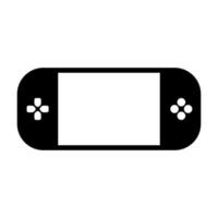icona di vettore della console di gioco su priorità bassa bianca