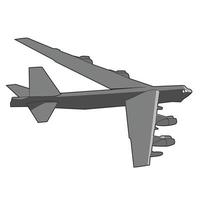 disegno vettoriale dell'illustrazione dell'aereo bombardiere moderno