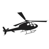 disegno vettoriale della siluetta del trasporto in elicottero