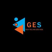 ges lettera logo design creativo con grafica vettoriale