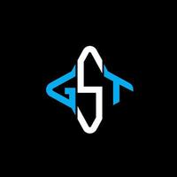 gst lettera logo design creativo con grafica vettoriale