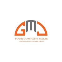 gmj lettera logo design creativo con grafica vettoriale
